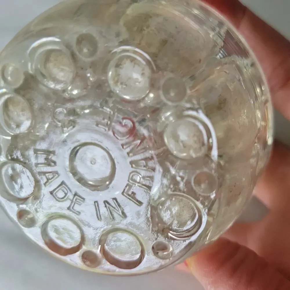 VTG Reims France Crystal Flower Frog Vase Insert 9 Hole Floral Vase 1950